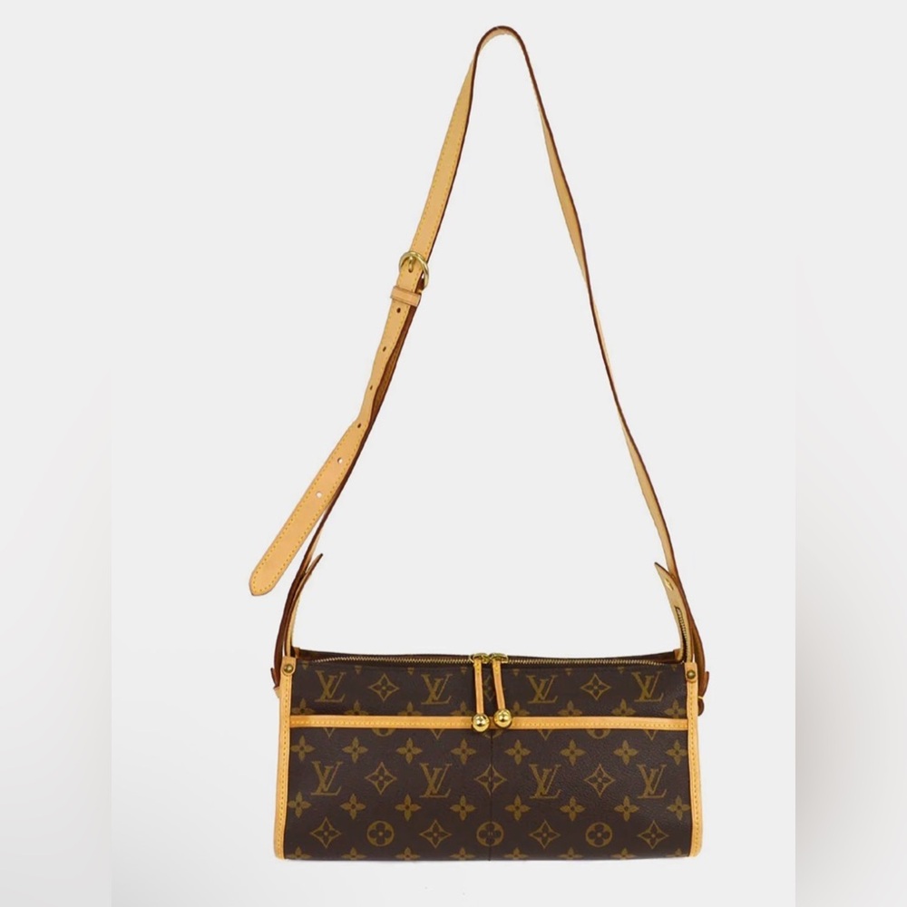 Louis Vuitton Brown and Tan Monogram Crossbody Bag